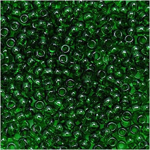 Toho Round Seed Beads 11/0#7B 'Transparent Grass Green' 8 Gram Tube in Saudi Arabia