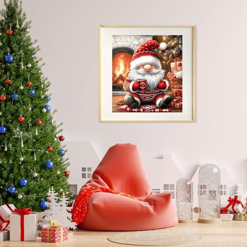 MEIYUDA Christmas Paint by Numbers Kit, Gnome Paint by Numbers for Adults Beginners, DIY Acrylic Oil Painting by Number on Canvas for Home Wall Decor and Present 14x14in in Saudi Arabia