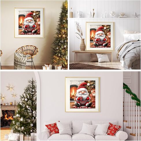 MEIYUDA Christmas Paint by Numbers Kit, Gnome Paint by Numbers for Adults Beginners, DIY Acrylic Oil Painting by Number on Canvas for Home Wall Decor and Present 14x14in in Saudi Arabia