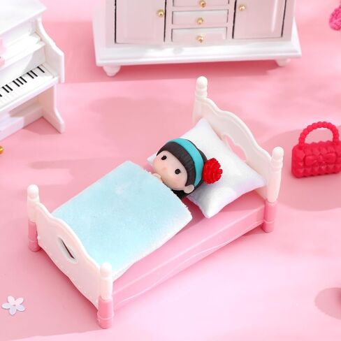 1:12 Scale Miniature Dollhouse Pillows Cozy Tiny Sofa Cushion Models Soft Cloth White Decorative Pillows for DIY Projects Mini Furniture and Home Decor Accessories (6pcs) in Saudi Arabia