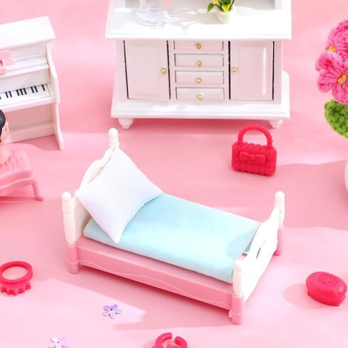 1:12 Scale Miniature Dollhouse Pillows Cozy Tiny Sofa Cushion Models Soft Cloth White Decorative Pillows for DIY Projects Mini Furniture and Home Decor Accessories (6pcs) in Saudi Arabia