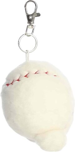 Aurora® Adorable Palm Pals™ Slugger Baseball™ Clip-On - Fun Collectible Plush for Kids and Adult Collectors - Perfect for Decorating Rooms and Birthday Gifts - White 4 Inches in Saudi Arabia