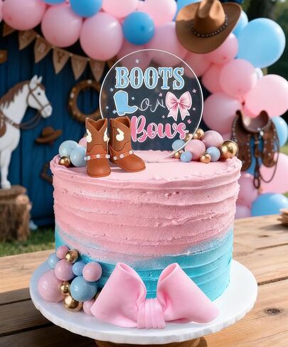 أحذية طويلة أو أقواس تكشف عن زينة الكيك، مجموعة من الأقواس والأحذية المصنوعة من الأكريليك، مستلزمات حفلات استقبال المولود الجديد للأولاد والبنات in Kuwait