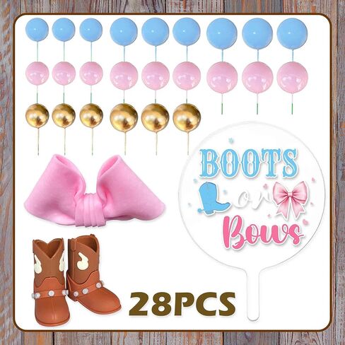 أحذية طويلة أو أقواس تكشف عن زينة الكيك، مجموعة من الأقواس والأحذية المصنوعة من الأكريليك، مستلزمات حفلات استقبال المولود الجديد للأولاد والبنات in Kuwait