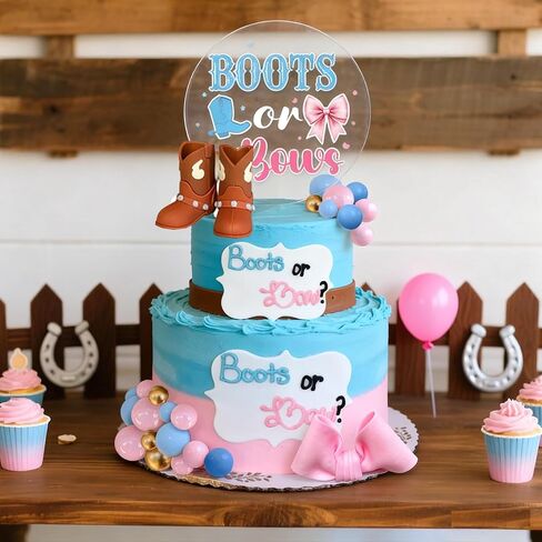 أحذية طويلة أو أقواس تكشف عن زينة الكيك، مجموعة من الأقواس والأحذية المصنوعة من الأكريليك، مستلزمات حفلات استقبال المولود الجديد للأولاد والبنات in Kuwait