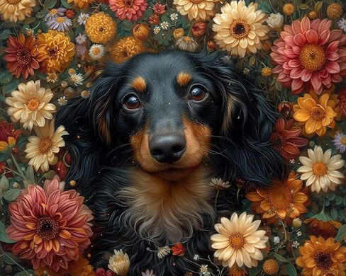 QACEYID Paint by Number for Adults, Tumbling Dachshund, Oil Painting for Beginner Students, DIY Acrylic Painting Kit for Room Decor Gift 16 x 20 Inch, Vibrant in Saudi Arabia