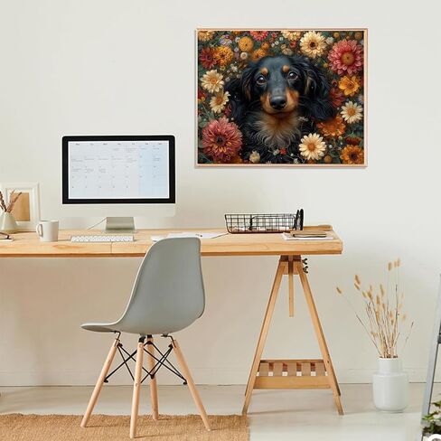 QACEYID Paint by Number for Adults, Tumbling Dachshund, Oil Painting for Beginner Students, DIY Acrylic Painting Kit for Room Decor Gift 16 x 20 Inch, Vibrant in Saudi Arabia