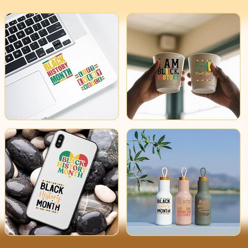 25 Pcs Black History Month Decorations, Black History UV DTF Cup Wraps for 16 oz Glass Cups, African American Proud Cold Transfer Sticker Gifts for Women Man DIY Crafts in Kuwait