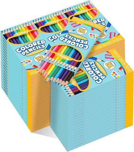 1008 قلم رصاص ملون للأطفال، 84 عبوة من أقلام الرصاص الملونة 12 لونًا، قلم رصاص ملون مُبري مسبقًا للبالغين، لوازم مدرسية كبيرة للمعلمين، لوازم العودة إلى المدرسة، جوائز الفصل الدراسي in Kuwait
