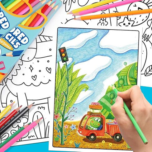 1008 قلم رصاص ملون للأطفال، 84 عبوة من أقلام الرصاص الملونة 12 لونًا، قلم رصاص ملون مُبري مسبقًا للبالغين، لوازم مدرسية كبيرة للمعلمين، لوازم العودة إلى المدرسة، جوائز الفصل الدراسي in Kuwait