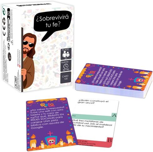 1step2dream Spanish Bible Challenge Game - Interactive Christian Trivia Game for Families & Church Events - Inspiring Religious Catholic Gift in Saudi Arabia