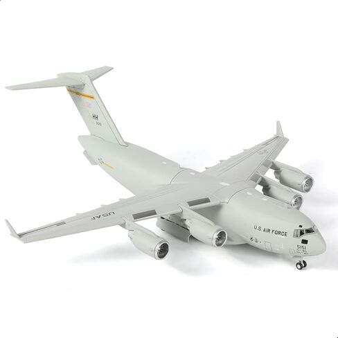 1/200 مقياس C-17 Globemaster نموذج النقل الكلاسيكي الأمريكي النقل العسكري المعدني دييكاست نموذج طائرة لمجموعة الكبار أو هدية (لوحة رمادية) in Kuwait