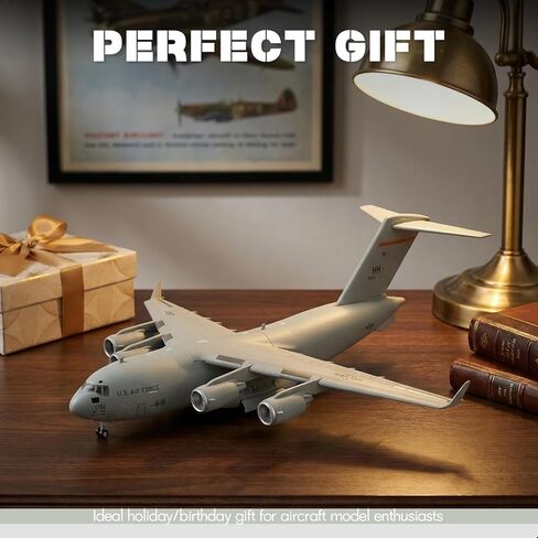 1/200 مقياس C-17 Globemaster نموذج النقل الكلاسيكي الأمريكي النقل العسكري المعدني دييكاست نموذج طائرة لمجموعة الكبار أو هدية (لوحة رمادية) in Kuwait