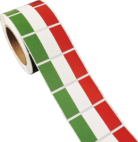 CupaPlay 500 PCS Italy Flag Stickers Carnival Birthday Theme National Day of Italy Italian Mexico Party Favors Containers Letter DIY Fruit Labels Decals Sticker in Saudi Arabia