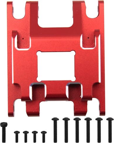 ShareGoo Aluminum Skid Plate Skidplate Transmission Gearbox Mount Compatible with Traxxas TRX4M 1/18 RC Crawler Car Upgrades Parts (Red) in Saudi Arabia