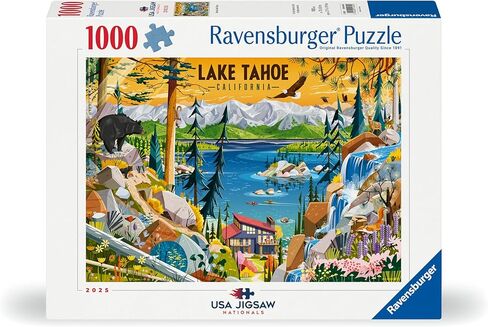 Ravensburger USA Jigsaw Nationals - بحيرة تاهو المقدسة - أحجية الصور المقطوعة 1000 قطعة - عمل فني للبحيرة ذات المناظر الطبيعية الخلابة بواسطة جريج بابروكي - منظر طبيعي مذهل - للأعمار من 14 عامًا فما فوق in Kuwait