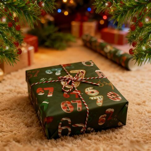 67 Christmas Wrapping Paper, 6 7 Meme Funny Christmas Wrap Paper,67 Wrapping Paper, Unique Six Seven Festive wrapping Papers,Gift Wrap with Santa 67 Meme in Kuwait