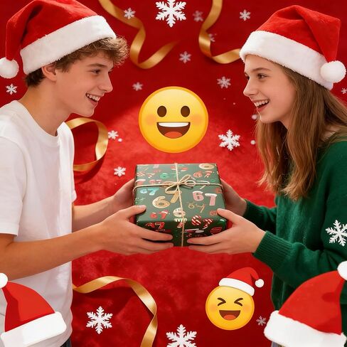 67 Christmas Wrapping Paper, 6 7 Meme Funny Christmas Wrap Paper,67 Wrapping Paper, Unique Six Seven Festive wrapping Papers,Gift Wrap with Santa 67 Meme in Kuwait