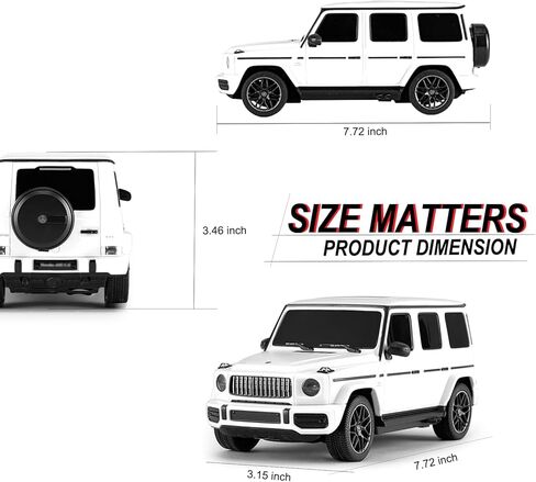 سيارة تحكم عن بعد بمقياس 1:24 لسيارة Mercedes G63، طراز الطرق الوعرة 2.4 جيجا هرتز، سيارات RC، هدية سيارة سباق رياضية كهربائية للبالغين والأطفال والأولاد والبنات - أبيض in Kuwait