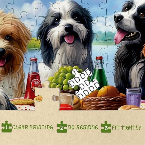 Funny Dog Food Puzzles for Adults 1000 Pieces Nature, Colorful Animal Flower Tree Jigsaw Puzzles, Beautiful Lake Cupcake Landscape Puzzle in Saudi Arabia