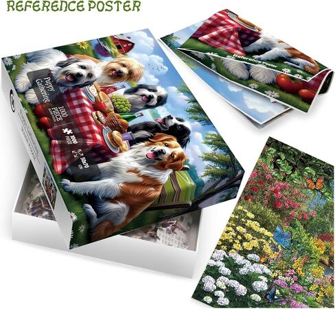 Funny Dog Food Puzzles for Adults 1000 Pieces Nature, Colorful Animal Flower Tree Jigsaw Puzzles, Beautiful Lake Cupcake Landscape Puzzle in Saudi Arabia
