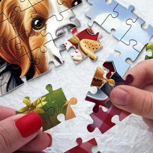 Funny Dog Food Puzzles for Adults 1000 Pieces Nature, Colorful Animal Flower Tree Jigsaw Puzzles, Beautiful Lake Cupcake Landscape Puzzle in Saudi Arabia