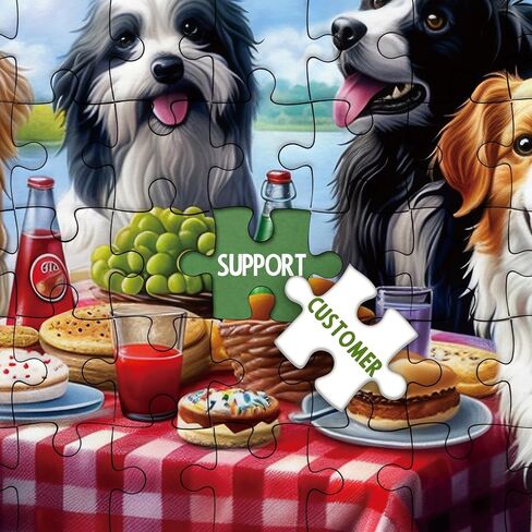Funny Dog Food Puzzles for Adults 1000 Pieces Nature, Colorful Animal Flower Tree Jigsaw Puzzles, Beautiful Lake Cupcake Landscape Puzzle in Saudi Arabia