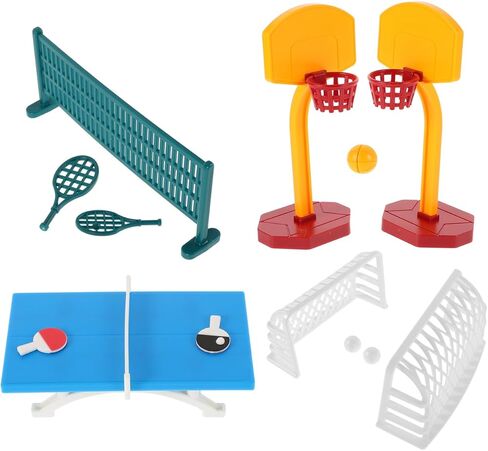 Miniature Dollhouse Sports Accessories Mini Playground Kit DIY Miniature Toy for Dollhouse or Sand Table DIY Craft Home Decor Present in Kuwait