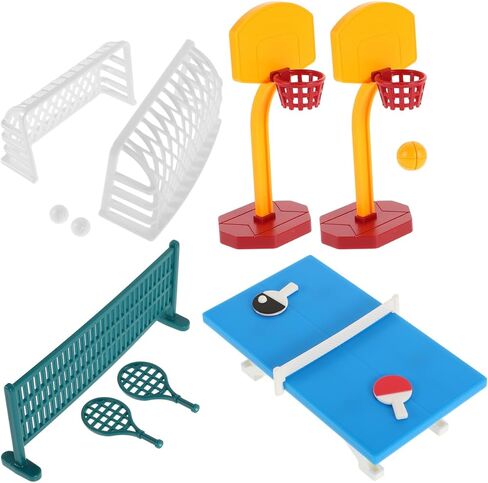 Miniature Dollhouse Sports Accessories Mini Playground Kit DIY Miniature Toy for Dollhouse or Sand Table DIY Craft Home Decor Present in Kuwait