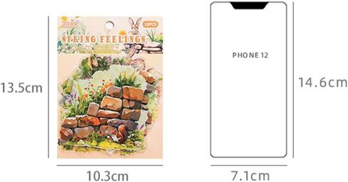 Vintage Scrapbook Stickers Set Garden Landscape Plants Sticker Book for Adults Sticker Journaling Stickers for Scrapbooking in Saudi Arabia