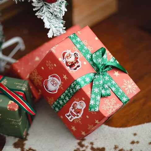 Roll Christmas Stickers - Holiday Party Decor, Envelopes, Magazines, Crafts, DIY Scrapbooks & Christmas Decor, 1inch 500PCS in Saudi Arabia