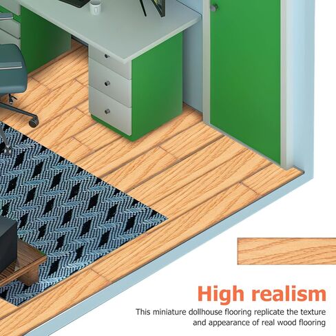 jojofuny Miniature Dollhouse Flooring 40 Pcs Self-Adhesive Simulation Collage Floor Sheets 3.94X0.59In for 1 12 Scale Doll House Accessories DIY Home Decoration in Saudi Arabia