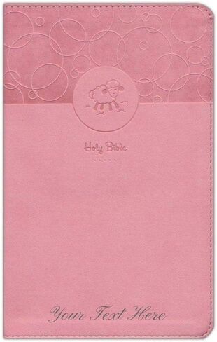 Personalized Bible Custom Text Your Name NIV Baby Gift Bible Holy Bible Leathersoft Pink Comfort Print Keepsake Edition Custom Made Gift for Baptisms Christenings Birthdays Celebrations Holidays in Saudi Arabia