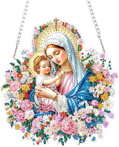 American Flag Wreath Diamond Art Hanging Kits for Adults, 4th of July Diamond Painting Window Pendant Kits, DIY Acrylic Special Shaped Crystal Gem Art Painting Ornament for Home Garden Wall Decor in Saudi Arabia