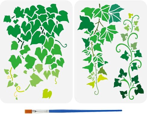 FINGERINSPIRE 2 قطعة استنسل رسم أبجدي للغة الإشارة مع قطعة واحدة من فرشاة طلاء بلاستيكية مقاس 8.3x11.7 بوصة قابلة لإعادة الاستخدام 26 استنسل حروف أبجدية للرسم على أثاث الحائط من القماش الخشبي ديكور المنزل بنفسك in Kuwait