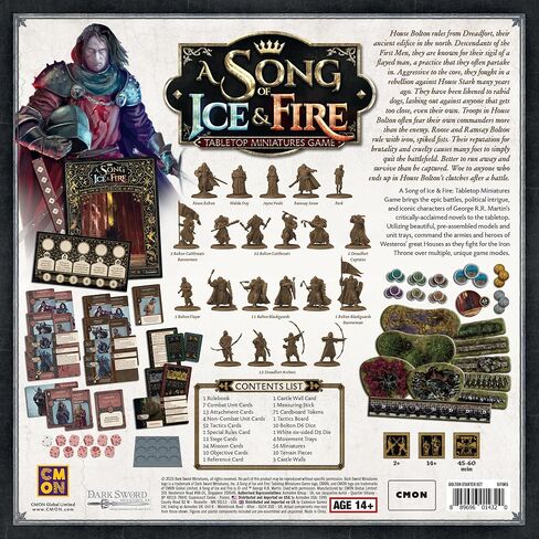 A Song of Ice & Fire Tabletop Miniatures Game Bolton Starter Set - Strategy Game for Ages 14+, 2+ Players, 45-60 Minute Playtime, Made by CMON in Saudi Arabia