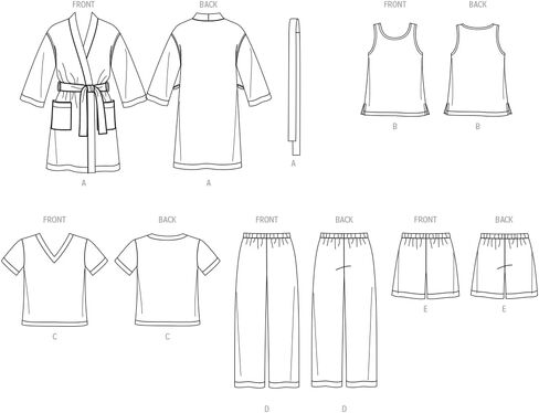 New Look UN6820A Easy to Make Children's Loungewear Sewing Pattern Packet, Design Code N6820, Sizes 3-4-5-6-7-8 in Saudi Arabia