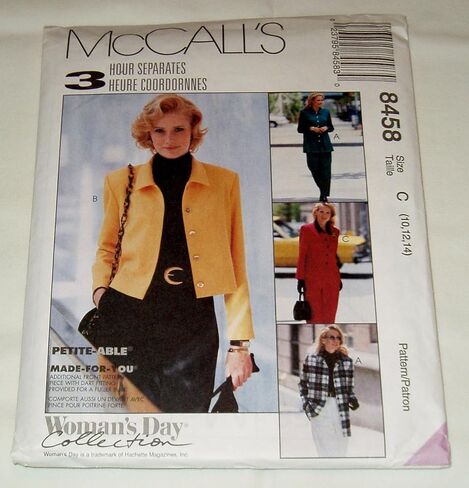 8458 نمط خياطة McCalls غير مقطوع يخطئ 3 ساعات يفصل الجزء العلوي بطولين سحب على البنطلون مقاس 10 12 14 in Saudi Arabia