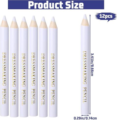 Hpmjz 12 قطعة من علامات خياطي القماش للخياطة، قلم خياطة قابل للغسل مع غطاء قلم خياطة الطباشير للنسيج القابل للذوبان في الماء، أدوات تتبع اللحف، تطريز الحرف اليدوية in Kuwait