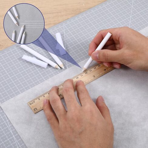 Hpmjz 12 قطعة من علامات خياطي القماش للخياطة، قلم خياطة قابل للغسل مع غطاء قلم خياطة الطباشير للنسيج القابل للذوبان في الماء، أدوات تتبع اللحف، تطريز الحرف اليدوية in Kuwait