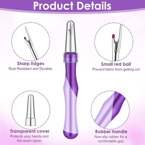 Seam Rippers for Sewing Ergonomic Grip Needle and Thread Seam Ripper Tool Threads Remover Stitch Tool for Hand Sewing Knitting Embroidery Hems and Seams Thread Removal in Saudi Arabia