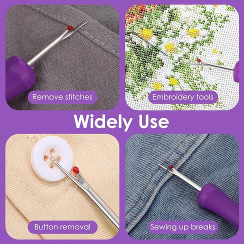 Seam Rippers for Sewing Ergonomic Grip Needle and Thread Seam Ripper Tool Threads Remover Stitch Tool for Hand Sewing Knitting Embroidery Hems and Seams Thread Removal in Saudi Arabia
