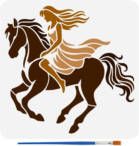استنسل شجرة امرأة من FINGERINSPIRE مع قطعة واحدة من فرشاة بلاستيكية مقاس 11.8 × 11.8 بوصة، استنسل رسم نمط أشجار الحياة، قالب شجرة الحياة الأنثوية، قالب موضوع بشري للرسم على الحائط، الأثاث الخشبي، المنزل بنفسك in Kuwait