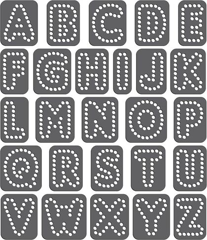 Rhinestone Genie Font-Rounded 1.5" Magnetic Rhinestone Template, Black (RT1-FON306) in Saudi Arabia