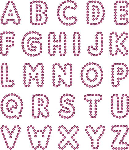 Rhinestone Genie Font-Rounded 1.5" Magnetic Rhinestone Template, Black (RT1-FON306) in Saudi Arabia