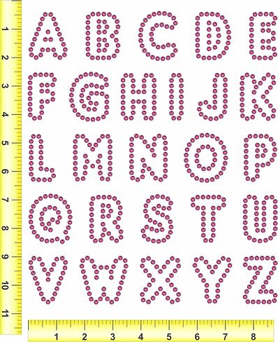 Rhinestone Genie Font-Rounded 1.5" Magnetic Rhinestone Template, Black (RT1-FON306) in Saudi Arabia