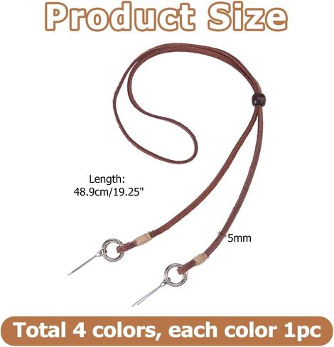 4Pcs Hat Chin Strap 4 Colors Removable Cap Chin Cord Western Hat Chins Strap with Cotter Pins for Men Women Sun and Outdoor Hats Cowboy Supplies in Saudi Arabia