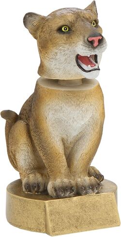 جوائز العقد من طراز Cougar Bobblehead Mascot Trophy - بطول 15.24 سم | جائزة كوغار محفورة - خصصها الآن in Kuwait