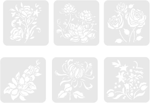 Rose Stencils for Painting, Small Floral Templates for Wood Burning, Art Craft, Canvas, Furniture and Wall Decoration in Saudi Arabia