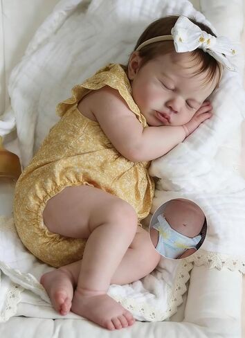 Anano Realistic Reborn Baby Dolls 20 Inch Lifelike Full Silicone Reborn Baby Dolls Girls That Look Like Real Sleeping Newborn Girl Doll, Anatomically Correct Silicone Full Body Babies in Saudi Arabia